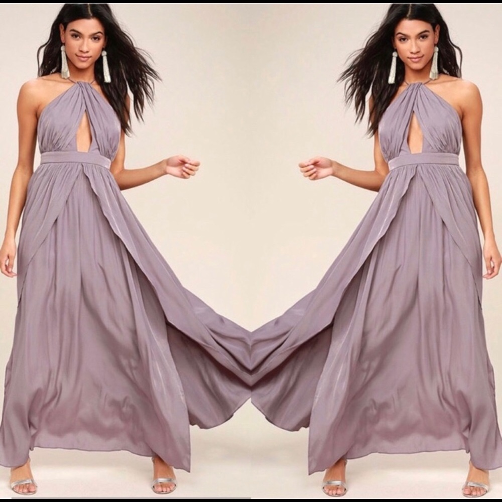 Lulu On My Own Dusty  Purple Maxi Dress